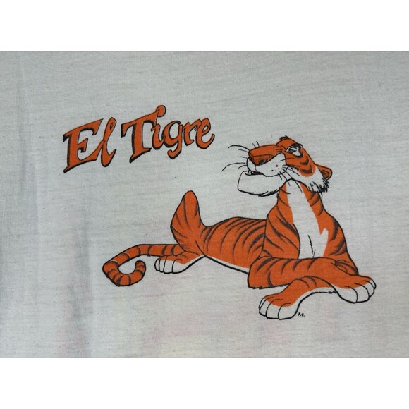 VTG El Tigre Sailing Ringer Men’s S Shirt Advertising Double Sided Single Stitch - Picture 7 of 11